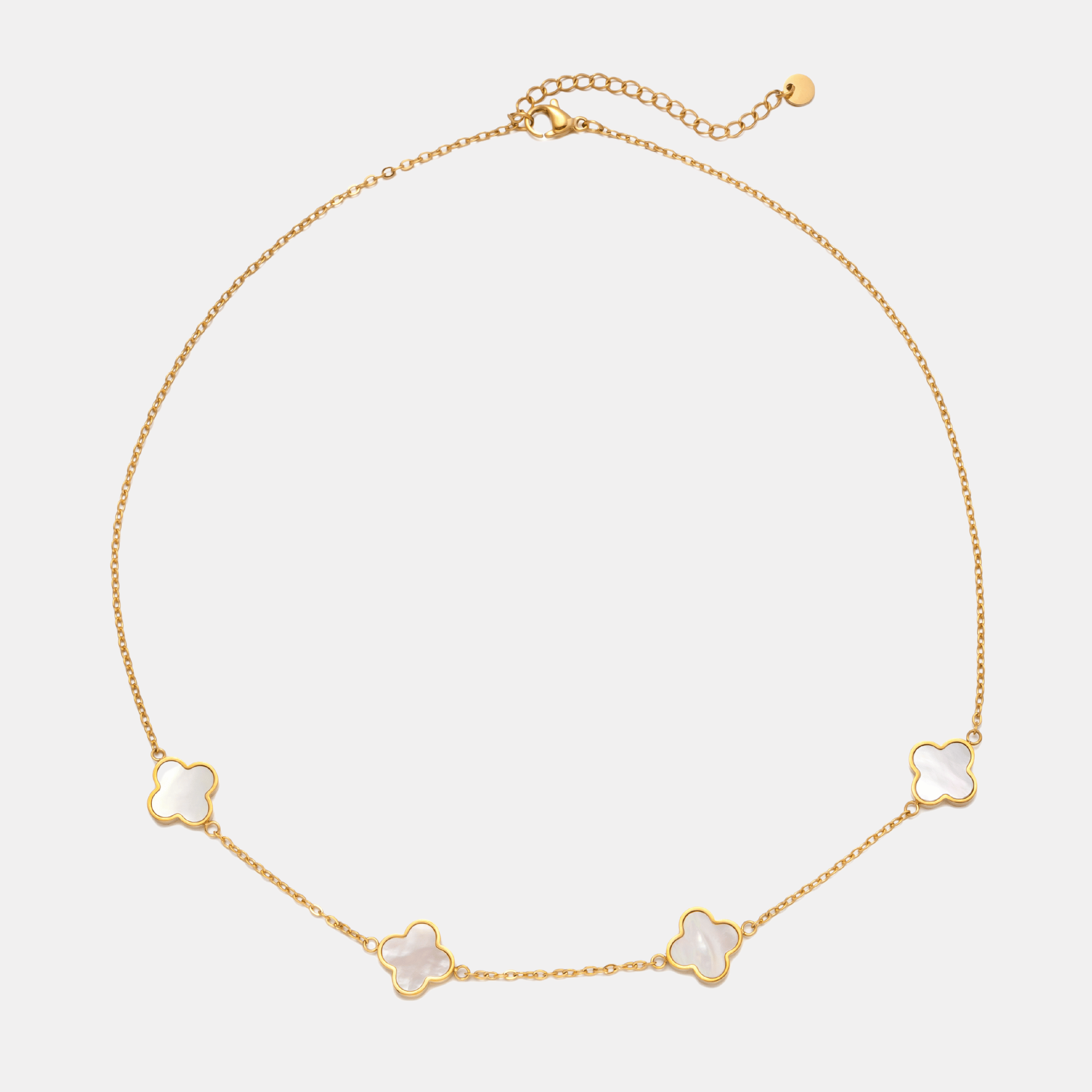 Lucky White Clover Kette
