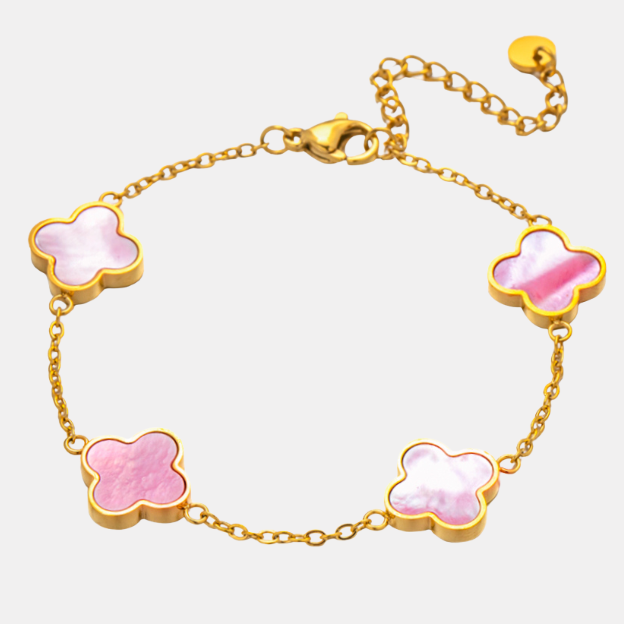 Pink Clover Armband