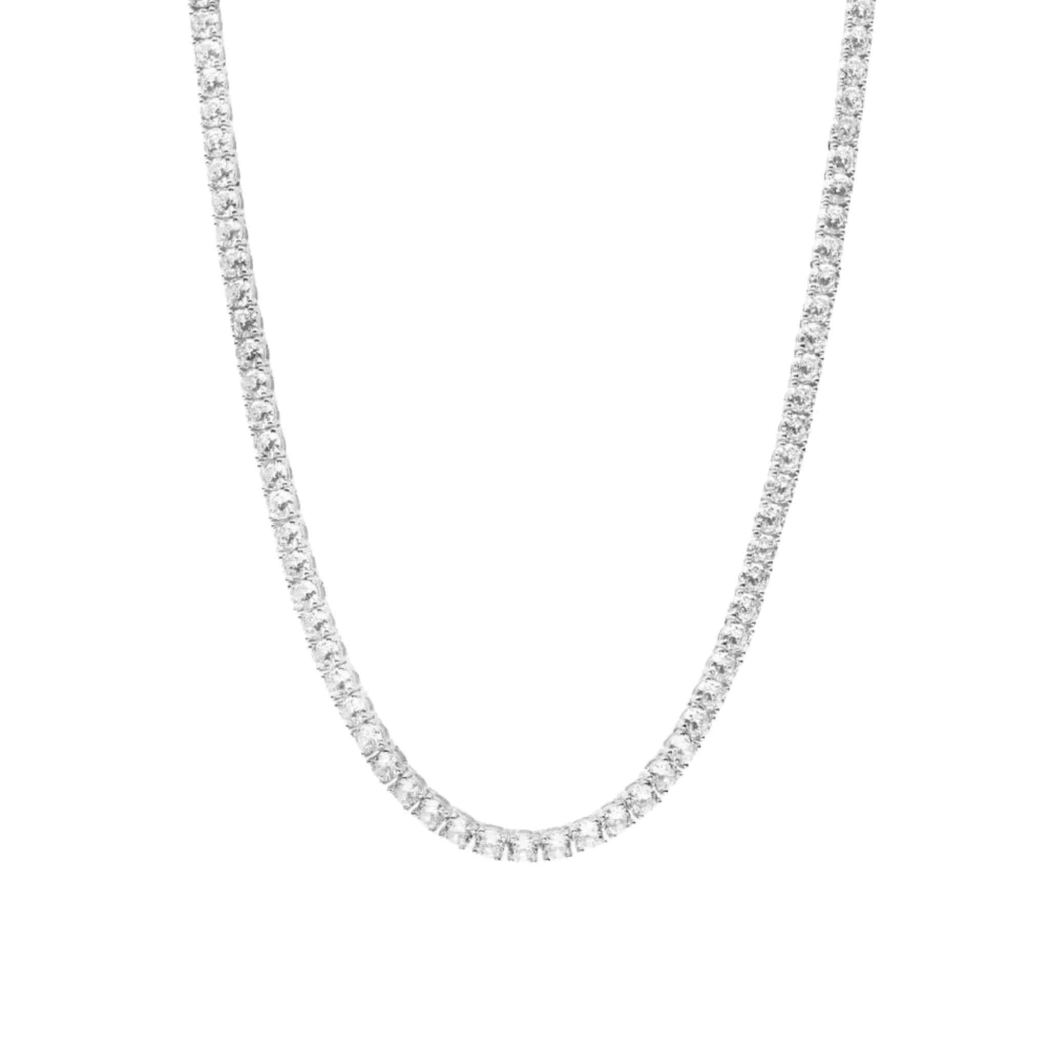 Abby Classic Tennis Halskette - Silber